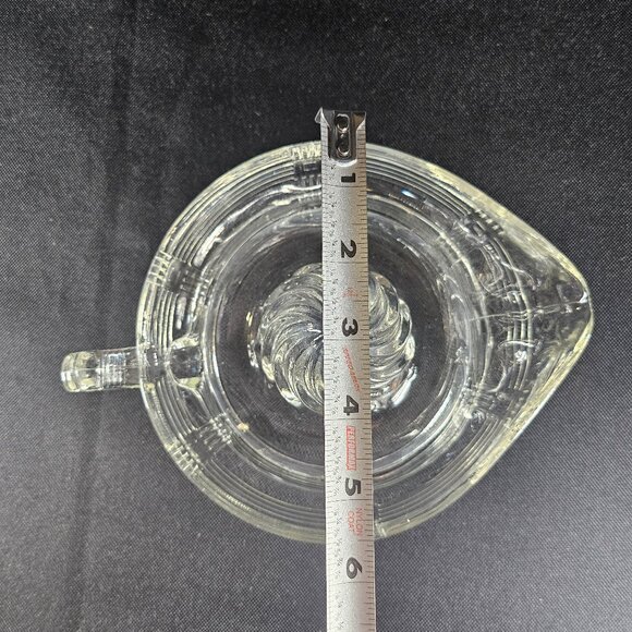 Vintage Hazel Atlas Clear Ribbed Crisscross Depression Glass Large Juicer - Picture 6 of 11